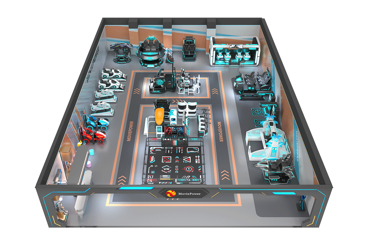 500㎡-hocheffizienter VR-Themenparkplan
