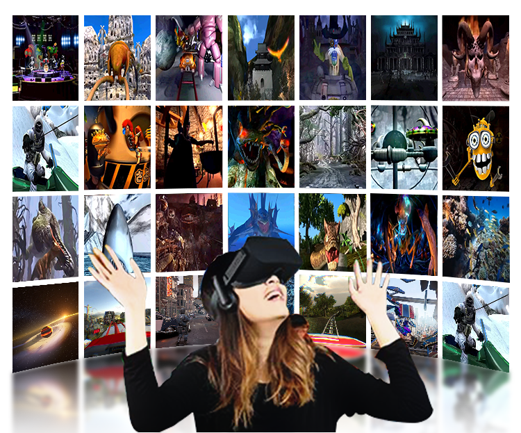 VR games in Movie Power's  VR theme parks